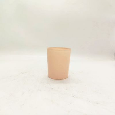 Pale pink glass is small and exquisite, but beautiful candle holder