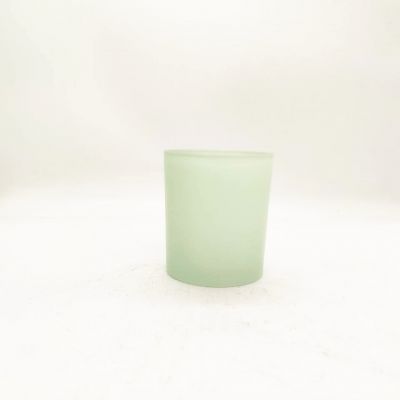 The beautiful glass candlestick in the light cyan and youthful memories