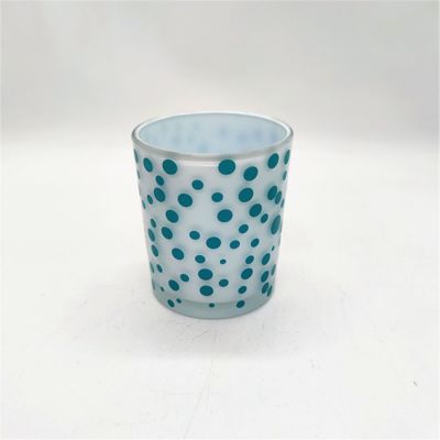 wholesale matte black empty candle holder glass with skill screen logo