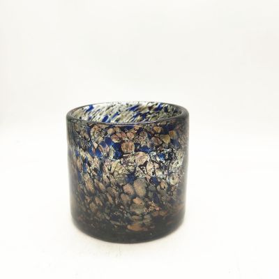 Handmade black religious candle glass jars
