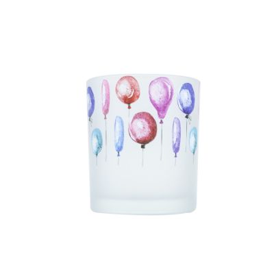 Wholesale heat resistant frosted glass candle jars with lid