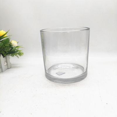 Large glass candle holder 63 oz candlestick empty glass jar