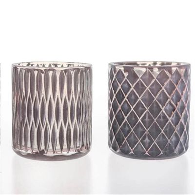 2019 new design custom mold glass candle holder factory sedex audit