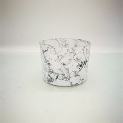 Large Custom printing decoration glass tealight candle holder candle jars