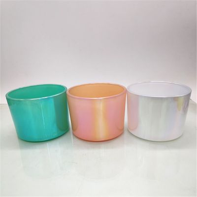 Wholesale glass holder customized color for candle 16 oz empty glass candle jar