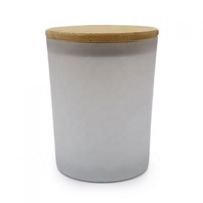 White frosted empty candle jars with lids in bulk for candle making