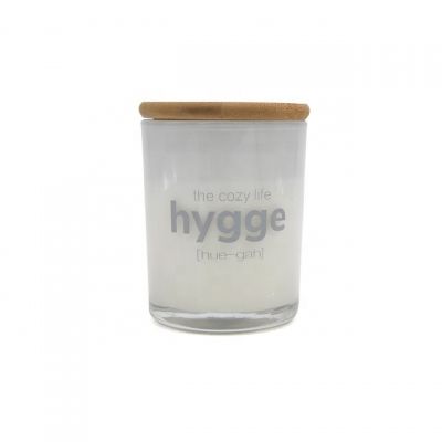Spraying Polish White Glass Candle Jar with Wood lid