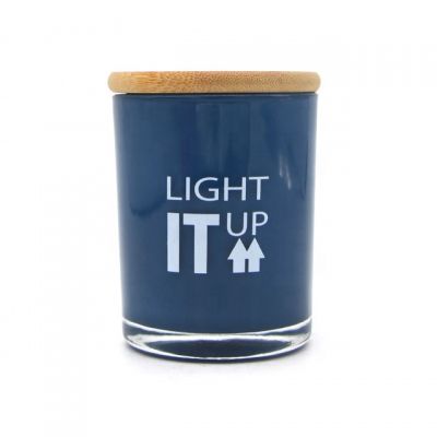 New design candle glass jars with wooden lids