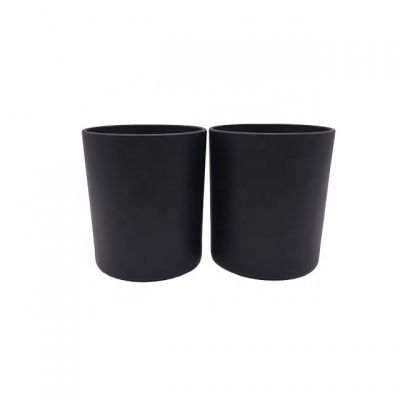 Black/white matte 8oz 10oz 12oz 14oz 16oz Glass Candle Jars With Lids
