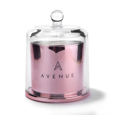 Glass cover natural gold bell jar cloche soy scented chime candle