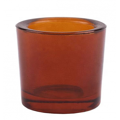 Wholesale custom glass candle jars in bulk ambar candle jar glass for home wedding decoration