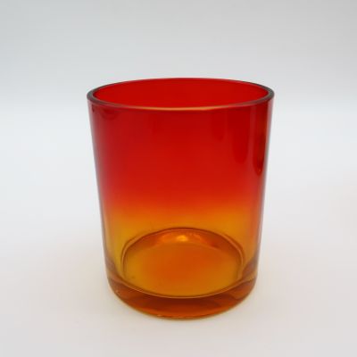 Christmas Decorative Large Orange Glass Candle Jars/holder for Candles 12 oz