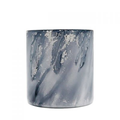 Marbled Scented Luxury Glass Candle Jar For Wedding & Home Decoration