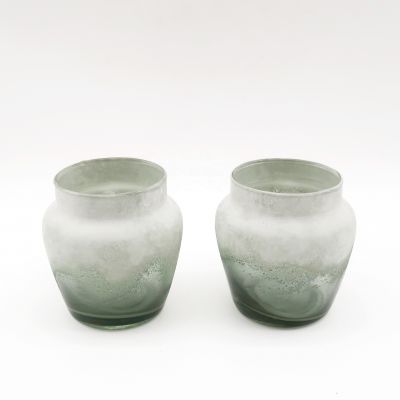 Wholesale Spring Cement Glass Candle Jar/Container For Home Decor