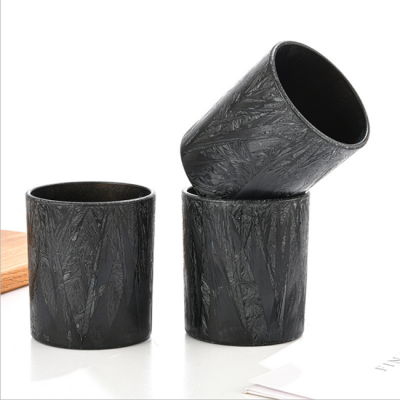Wholesale empty black/white empty candle jar with lid for home decoration