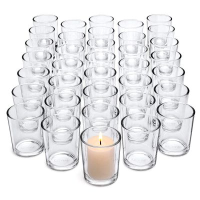 Clear votive glass tealight candle holder mercury round small elegant candle jars glasses