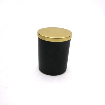 Black glass candle holder