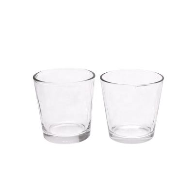 Wholesale Transparent Cylinder Glass Candle Jar Candle Cup