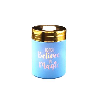 Wholesale China Home Decorative Glass Candle Jars Gold Lid
