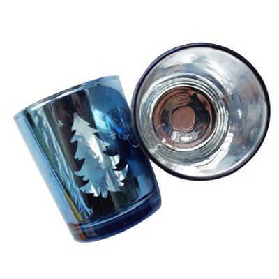 Wholesale Home Decoration Glass Electroplated Aluminum Candle Jar