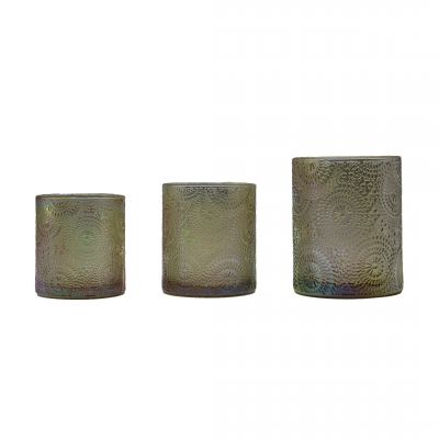 rainbow glass candle holder Wholesale various specifications rib glass candlestick