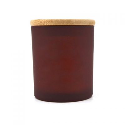Wholesale Christmas glass candle jars glass candle jar bamboo lid blue candle jar glass