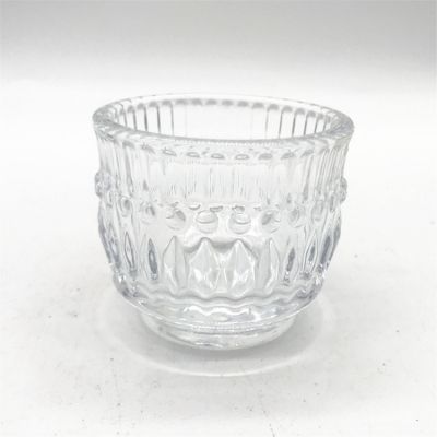 Glass goblet candle holder for Home Decoration small glass candle holder for wedding