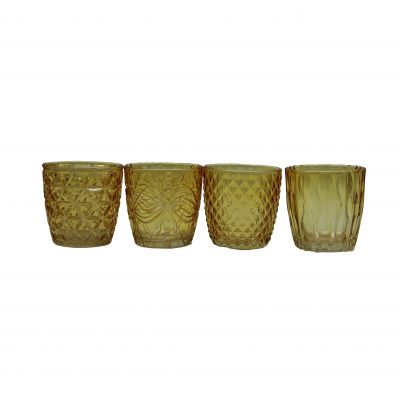 votive candle holder gold Wholesale dedication of glass candlestick