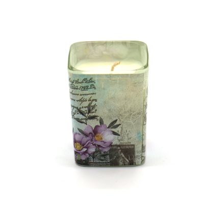 Glass candle cup glass candle holder