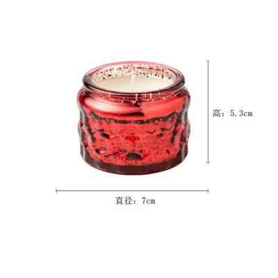 wholesale new luxury unique plating glass candle jar