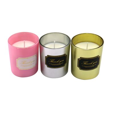 Candle Custom Logo Color Scented Luxury Candle Glassware Glass Candle Jar