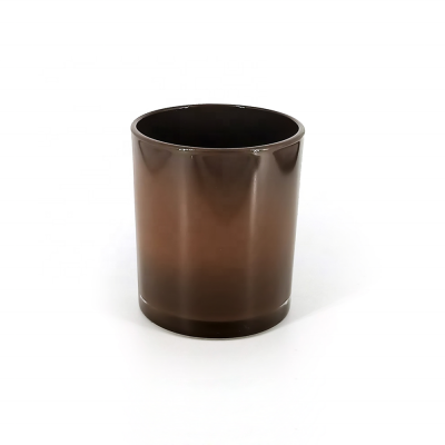 Hot sell colored empty brown candle jars with lid and gift box