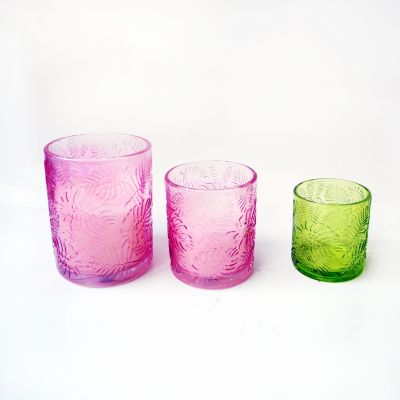Luxury exquisite design custom logo wedding decoration scented candle stained glass candle jar