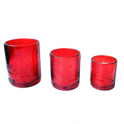 Factory wholesale logo printing stained glass candle jar can be used for home decoration and restaurant or hotel
