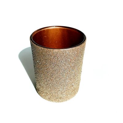 Gold frosted glass votive candle holders for wedding decoration