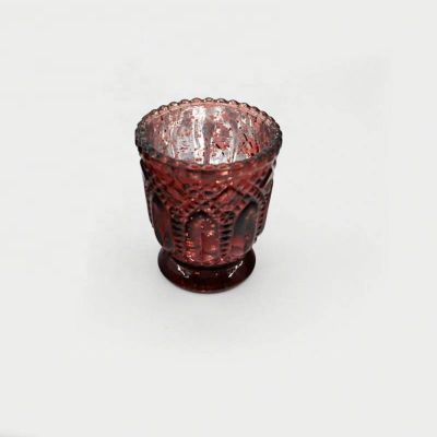 Cheap Price Home Decor Wedding Hollow Glass Cup Candle Holder