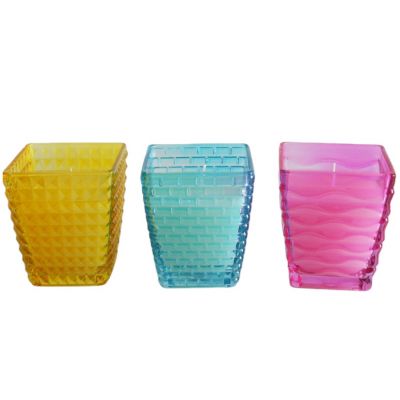 2021 Hot Sale Square Glass Candle Jar,Glass Jars For Candles,Glass Candle Holder