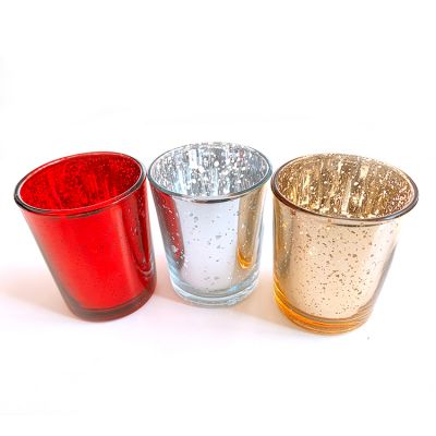 Wholesale glass gold candle holder for wedding, home decor