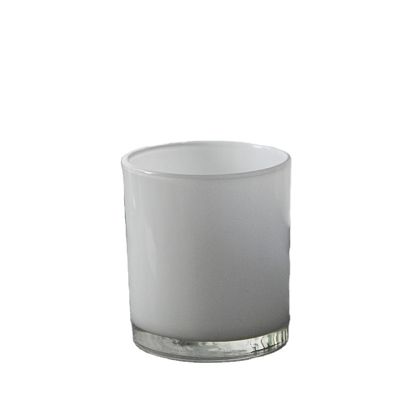 black glass votive candle holder white glass candle jar