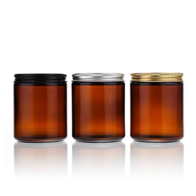 Vintage Decorative Fancy Glass Candle Jar Candle Containers With Metal Lid For Home Decor
