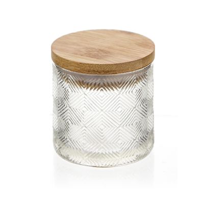 New Design Soy Wax Candle Glass Jar with Bamboo Lid