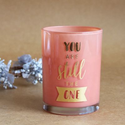 Tall 8oz 9oz glass candle jar candle holder with home decoration
