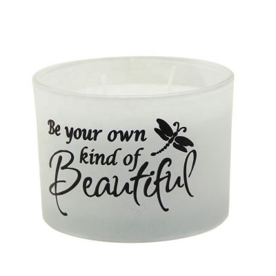 China new white glass candle jar candle holder