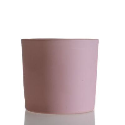Pink color wedding decoration candle holder 3oz glass empty candle jars