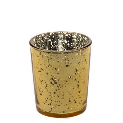Gold Glass Candle container 100ml Votive Candle Holders For Weddings /Decoration