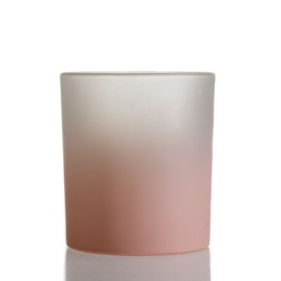 Coloured design candle glass jar 300ml candle container for home decoration