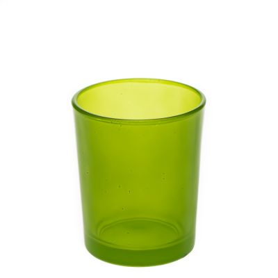 Home Wedding Decorative Fragrance Scented Candle Cup 90ml Green Round Glass Candle Jar Wholesale