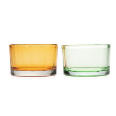 Glass Candle Jar Clear Luxury Custom violet scented green Colored empty 30ml small Candle holder