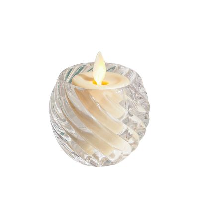 Hot sale Twill glass candle holder candlestick romantic candlelight dinner club dining room decoration