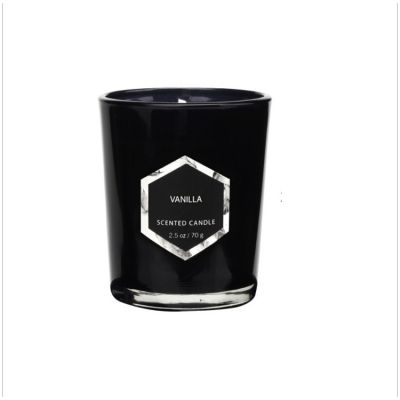glass candlestick black scented candle glass candle holder gift set